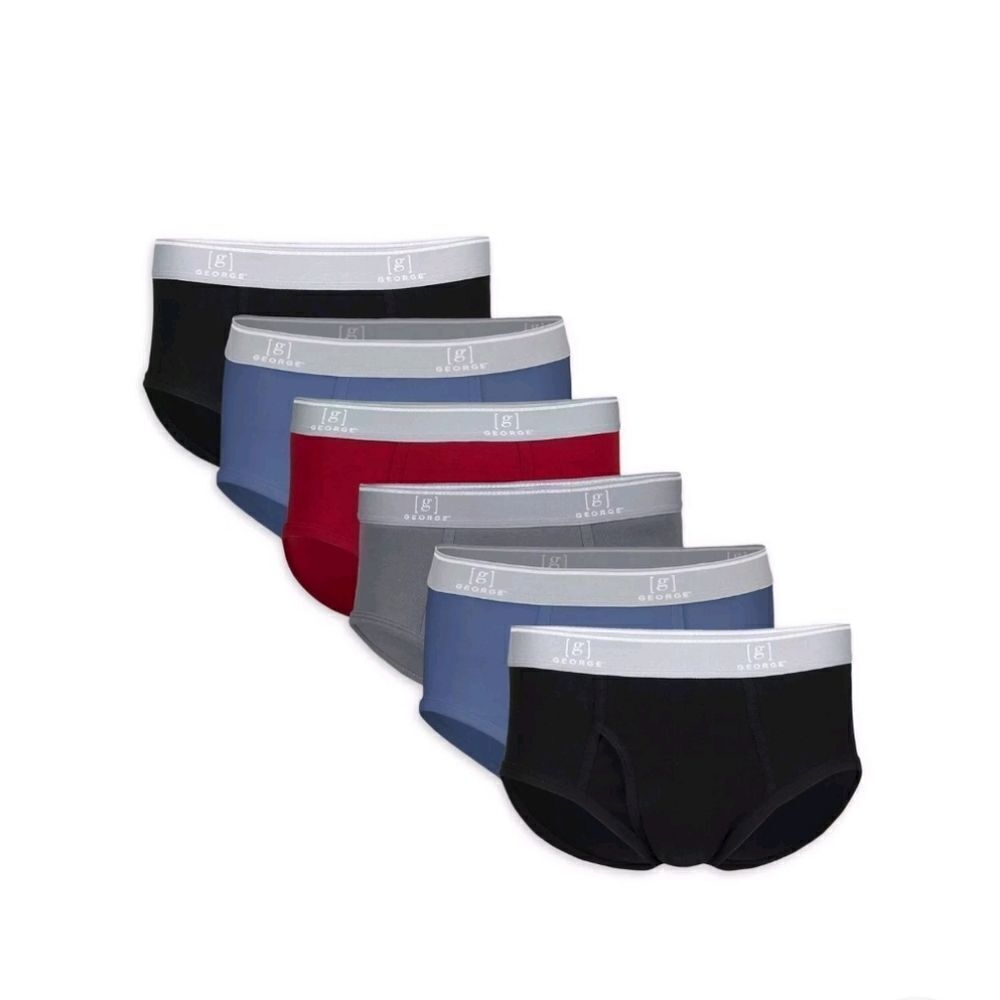 George Mens 6 Pack Briefs*Size 3XL(48-50)*Multicolors *New*